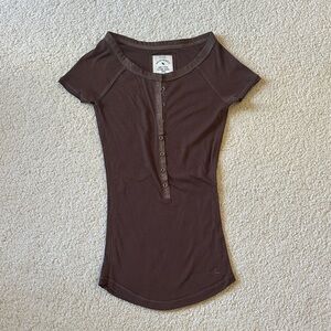 Abercrombie & Fitch Brown Short Sleeve Top